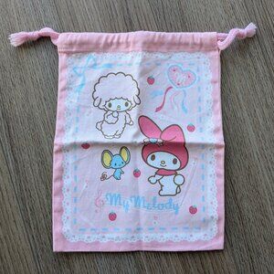 2008 Sanrio My Melody & Hitsuji My Sweet Piano 8x10 inch drawstring bag